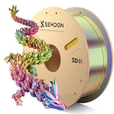 SEMDON Tri-Colors Silk PLA Filament 1.75mm, Christmas Gifts 3D Rainbow PLA Filament...