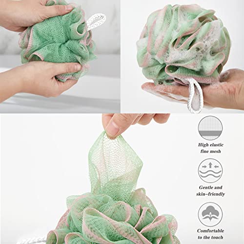 Shower Loofah Bath Sponge 50G,10 Pcs Exfoliating Loofah Shower Sponges,Scrubber Cleaning Loofah For Men And Women（Multi Color） #TOP2
