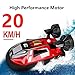 QIYHBVR Remote Control Boats Hovercraft 2.4GHz Amphibious RC Boats Dual Motors for Pools Lakes and Smooth Land, Watercraft Toy for Kids Boys Girls