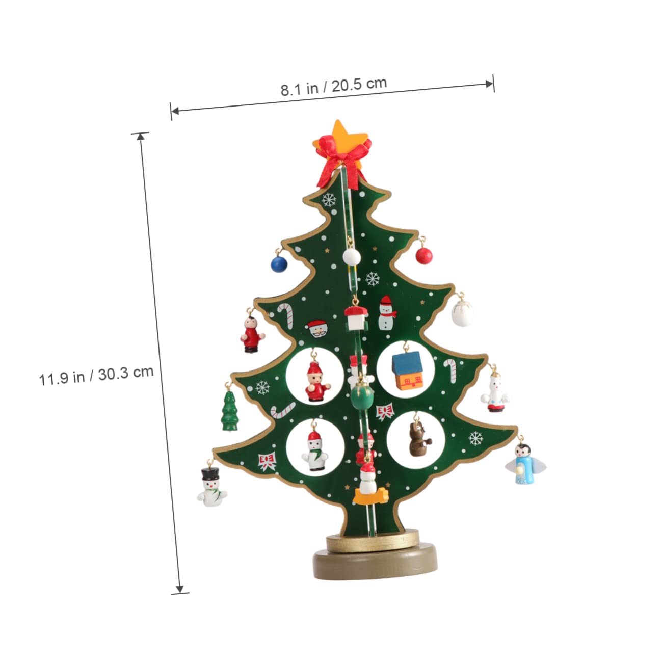 Amosfun 3 Pz Decorazioni Natalizie Per La Tavola Decorazione Da Tavolo Natalizia Albero Di Natale in Miniatura Decorazione Dell'albero Di Natale Calendari Dell'avvento Per Bambini Di Legno