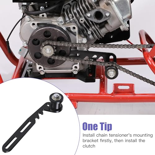 Image of Chain Tensioner Adjuster Bracket Kit with 8mm Chain Roller Replacement for Predator 212 224cc 196cc 79cc Engine Coleman Mini Bike CT200U CT200U-EX BT200X Baja DB30 MB200 Axis M200 Minibike Part