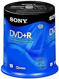 Sony DVD+R 4.7 GB Recordable Storage Spindle - 100 Disc