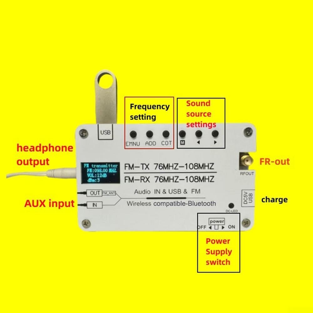 Émetteur FM 76-108MHz Portée 100m Émetteur FM 76-108MHz Portée