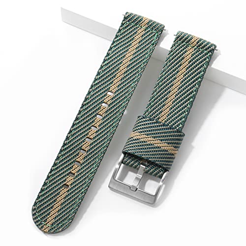 Tactical Frog 22Mm Fast Release Nylon Watch Band With Stainless Steel Buckle, Two-Piece Waterproof Nylon Watch Strap For Men & Women cover