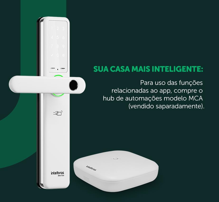 Intelbras MFR 7000 Smart Deadbolt with Mibo Automation Hub (Sold Separately)