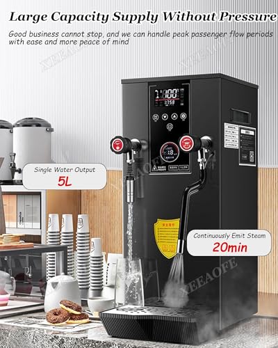 Espumador y vaporizador de Leche eléctrico con Pantalla LED para cafeterías, Tiendas de café, té y postres.