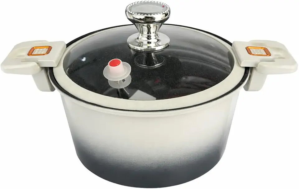 Panela de Micro Pressão 4,5 Litros 24cm Anti Aderente Caçarola Tambem Por Indução