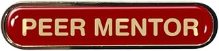 Capricornone Peer Mentor Gel Domed School Bar Badge (Red)