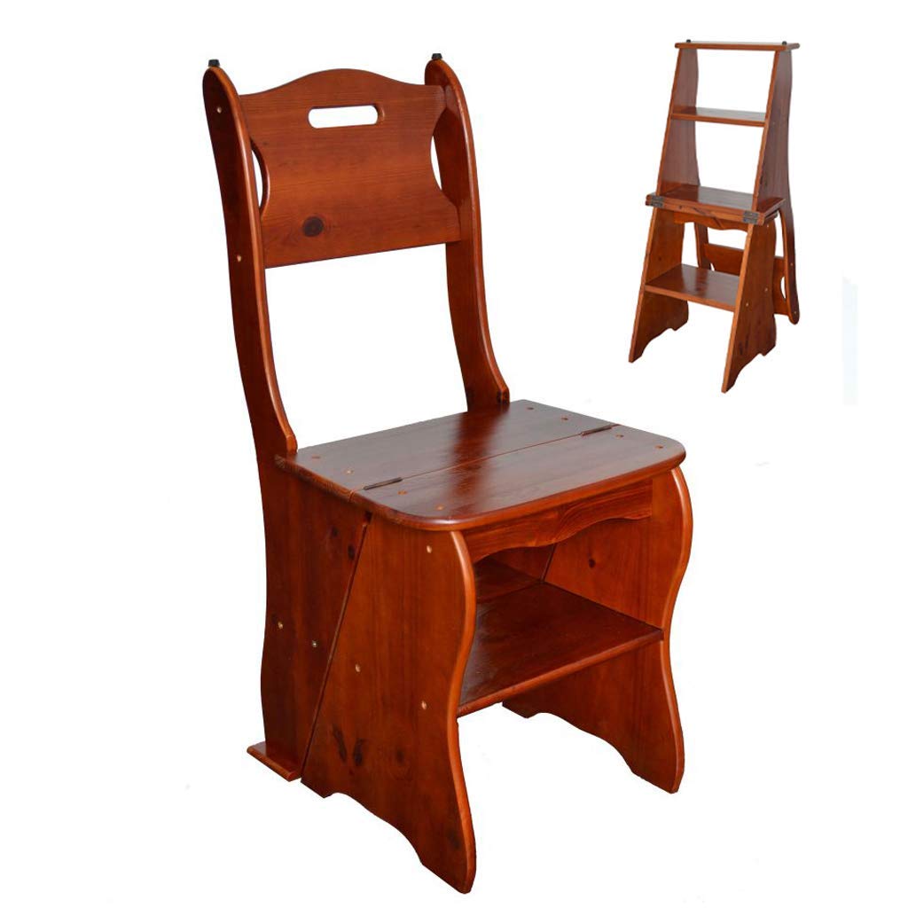 Escabeau pliant en bois CHEWYNP à 4 niveaux pour maison et bureau
