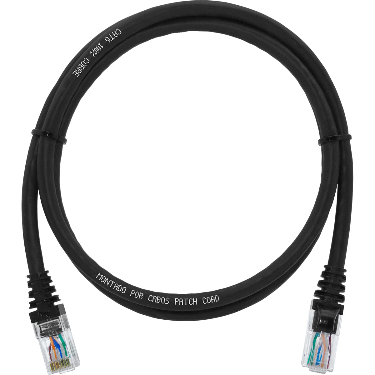 Cabo de Rede 1 Metro Patch Cord Cat6 100% Cobre Furukawa Sohoplus 1m (Black)