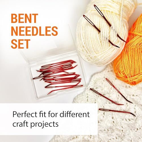 Hilo de coser encerado (3 colores), agujas para costura pesada (11 piezas) y agujas romas curvas (20 piezas) — agujas duraderas para coser a mano, adecuadas para cuero, lona, manualidades y más miniatura 6