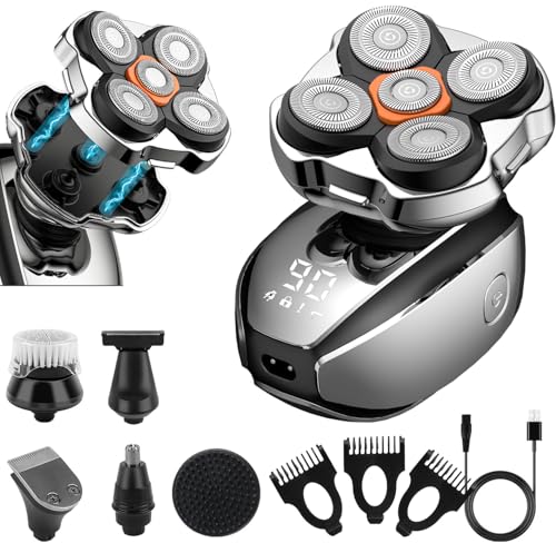 Rasoir de tête étanche IPX7 pour la douche et le rasage sans fil rapide