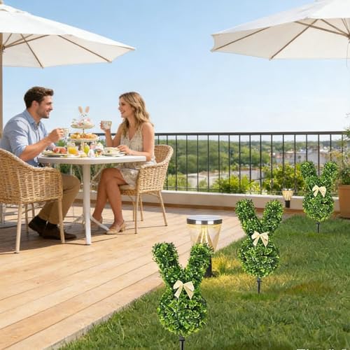 Lapin de Pâques découpé pour sublimer votre jardin au printemps