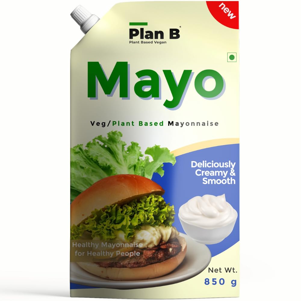 Plan B Vegan Mayonnaise, 850 grams (Creamy Plant Based Mayo, Condiment for Salads and Sandwiches, Egg Free, Gluten free, Dairy Free | Use as Dip, Salad Dressing and Sandwich Spread) (B0CGR89PPS) Amazon Price History, Amazon Price Tracker