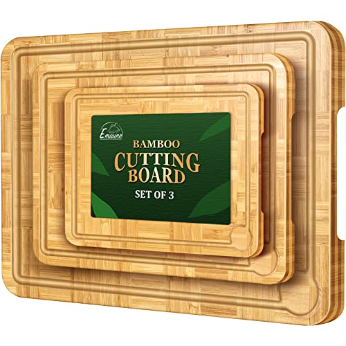 Set of 3 Bamboo Cutting Boards BBQ Finds