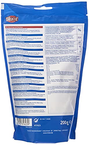 TRIXIE glutenfreie Milch Drops Milch Drops, 200 g - 31623 (Packung mit 2)