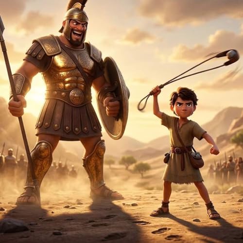 David y Goliat: Cuento de valent&iacute;a y fe para ni&ntilde;os 🛡️✨