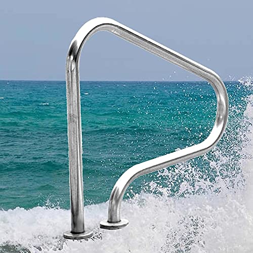 Barandal para piscina de acero inoxidable 31.49 x 31.49 x 10.62 in miniatura 1