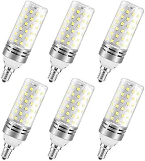 inShareplus E12 LED Corn Bulbs, Super Bright Daylight White 6000K, 16W Candelabra Light Bulbs, CRI80+, 1500LM 120W Equivalent, E12 Base LED Chandelier Bulbs, Non-Dimmable LED Lamp, 6 Pack
