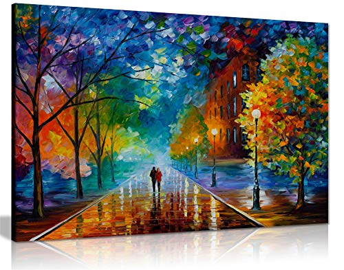 Färskhet av kylan av Leonid Afremov kanvas väggkonst bildtryck för heminredning (24 x 16)