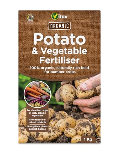 Vitax Organic Potato And Vegetable Fertiliser, Specialist Nutritional Mix, For Bigger Crops Of Home Grown Potatoes & Vegetables Slow Release- 1Kg