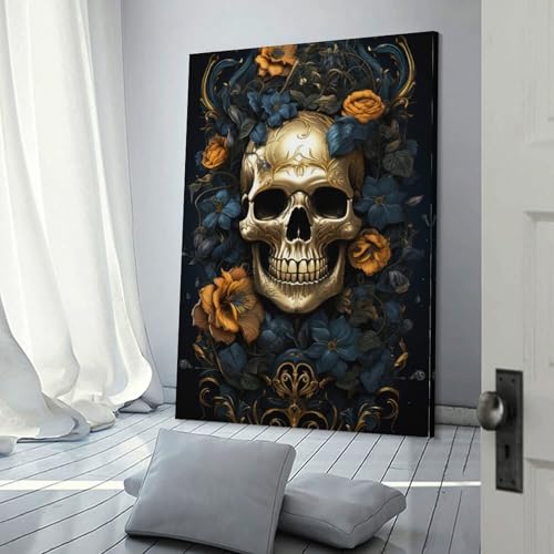 Images de squelette artistiques pour raviver un mur de salon