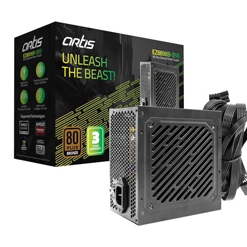 Artis EZ8898B-550 80 Plus Bronze Power Supply Unit with 12CM Ther...