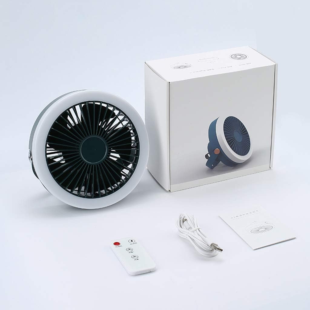 4000mAh 3 Speed Adjustable Camping Hanging Fan With LED USB Tent Ceiling Fan For Outdoor Home Office Hiking