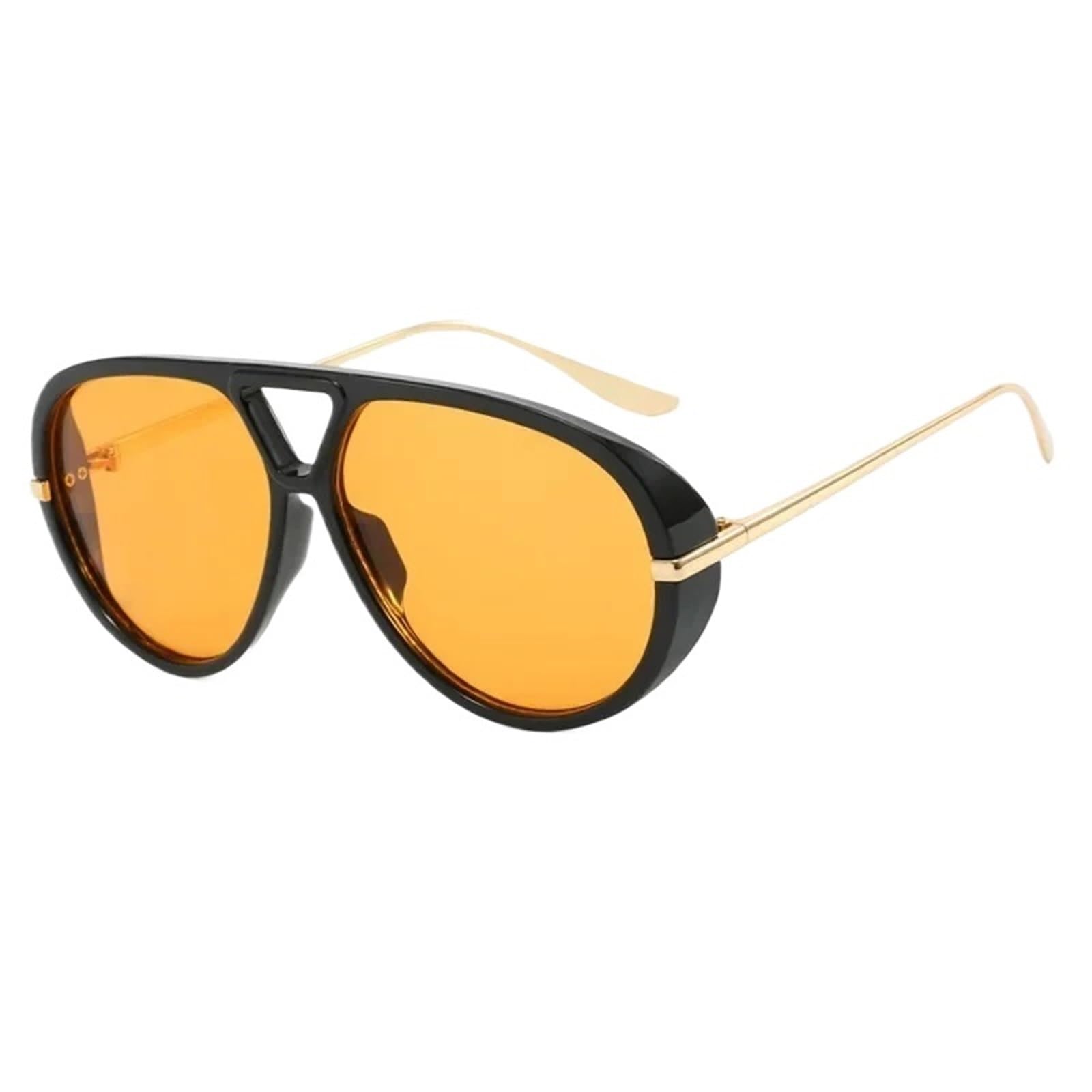 Occhiali da sole con montatura grande donna, stile vintage punk, occhiali spiaggia for esterni Per Uomo Donna