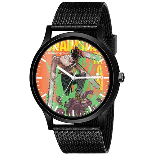 AROA Watch New Watch for Chainsaw Man Model : 122 Black Metal Type Rubber Analog Watch Orange Dial for Men Stylish Watch for Boys (B0BZP3D2CP) Amazon Price History, Amazon Price Tracker