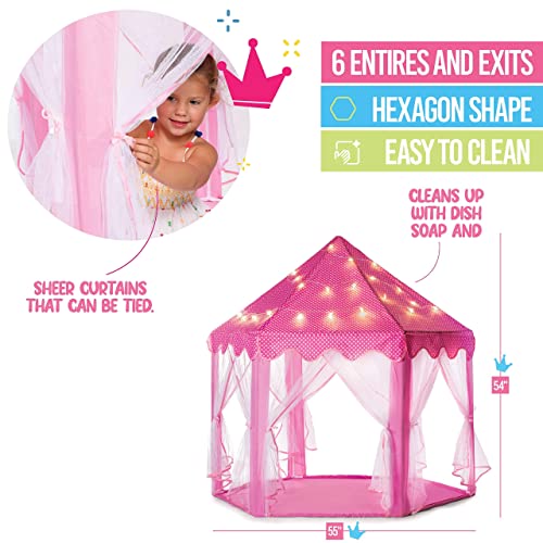 image for Play22 Princess Tent for Girls - Large Playhouse Kids Castle Play Tent