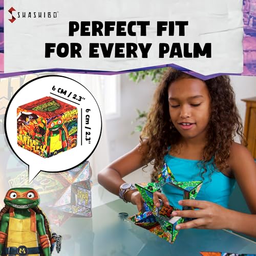 Image of Shashibo Teenage Mutant Ninja Turtles Magnetic Puzzle Cube, Fidget Toy | 100+ Possible Shapes, Stress Relief Fidget Toy For Adults & Kids, Fun Shape Shifting Puzzle Box For All Ages