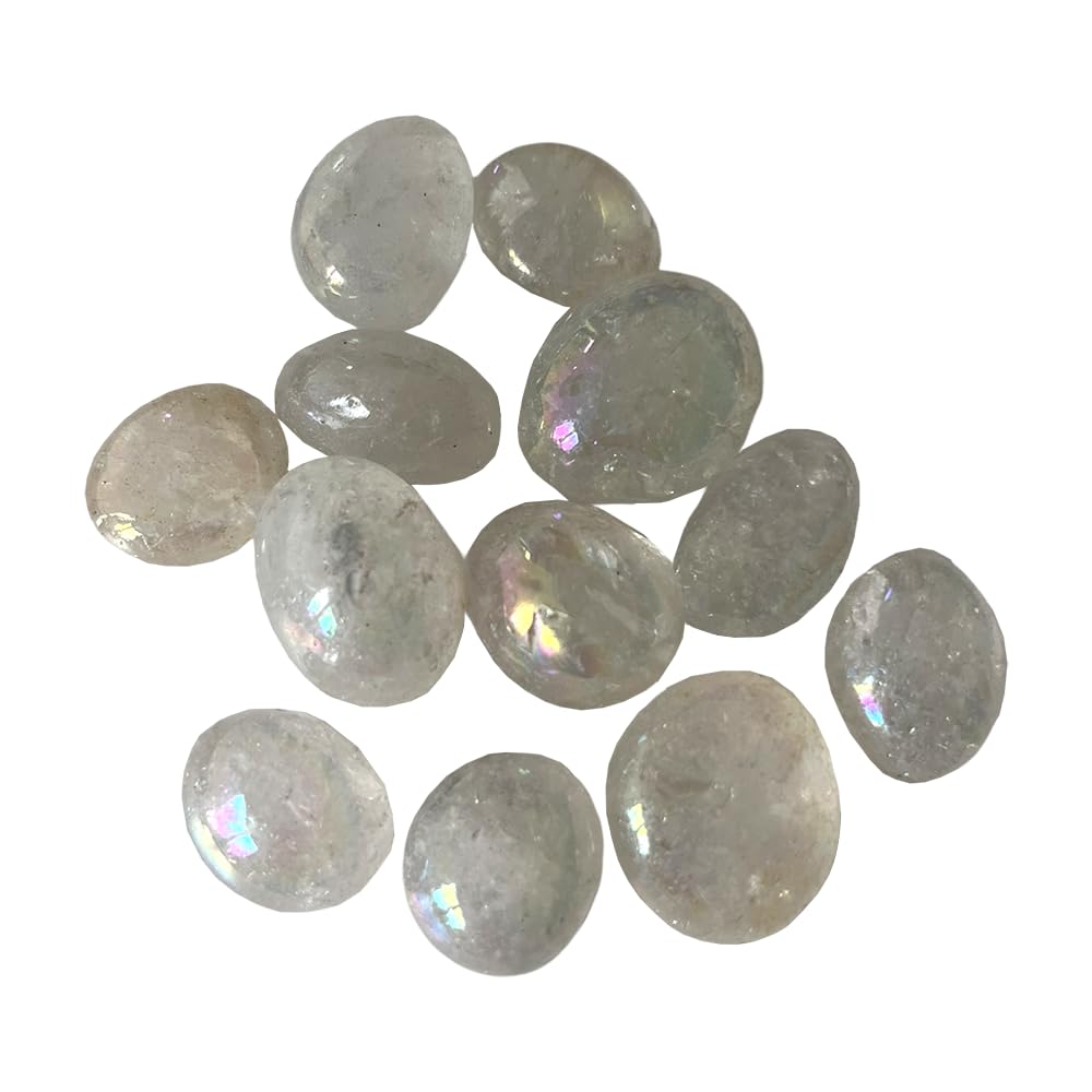 VIE Tumbled Crystals, Pack of 6, Angel Aura Quartz, One Size
