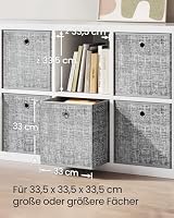 SONGMICS Aufbewahrungsbox, 6er Set, Faltbox, 33 x 33 x 33 cm – Ansicht 3