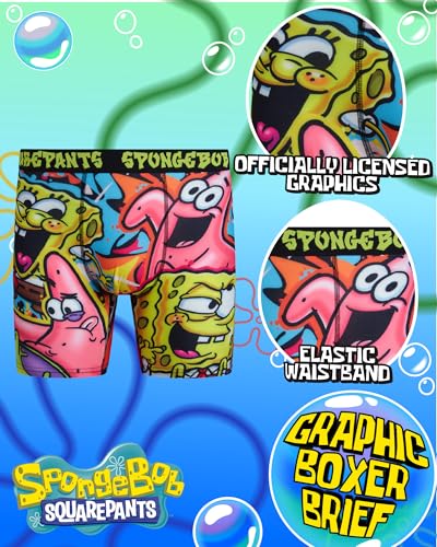 SpongeBob SquarePants Mens Boxer Briefs - Breathable Mens Underwear Boxer Briefs with Contoured Pouch (S-XL)2