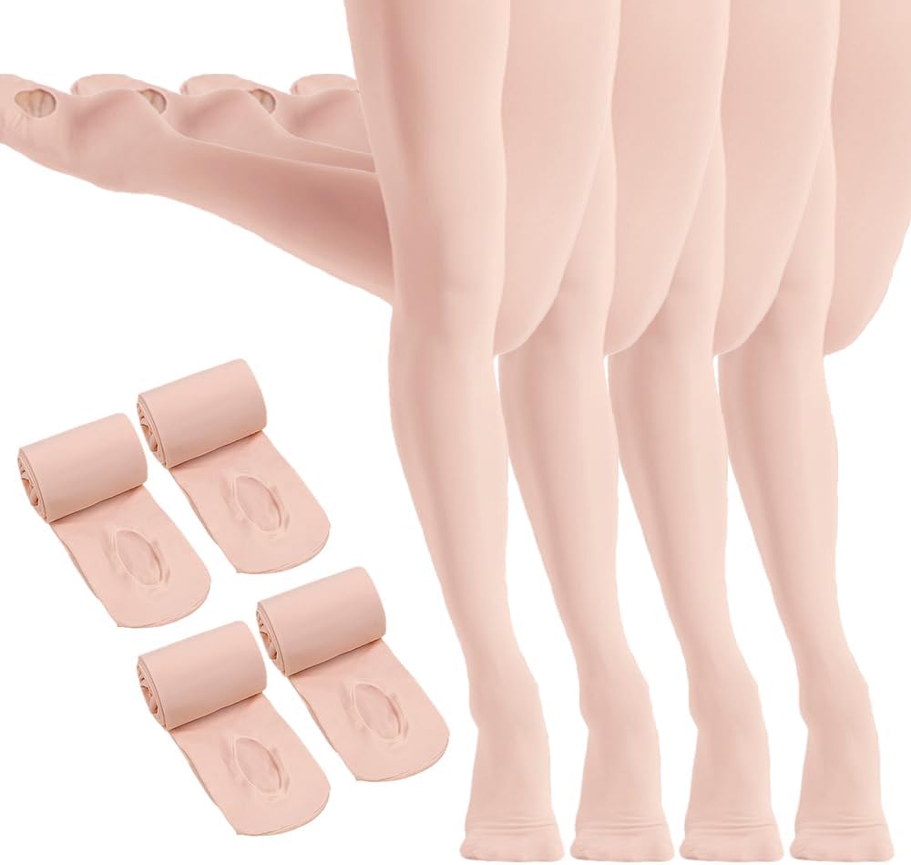 HETH Ballet Tights for Girls - Ultra Soft Dance Tights Convertible Tight