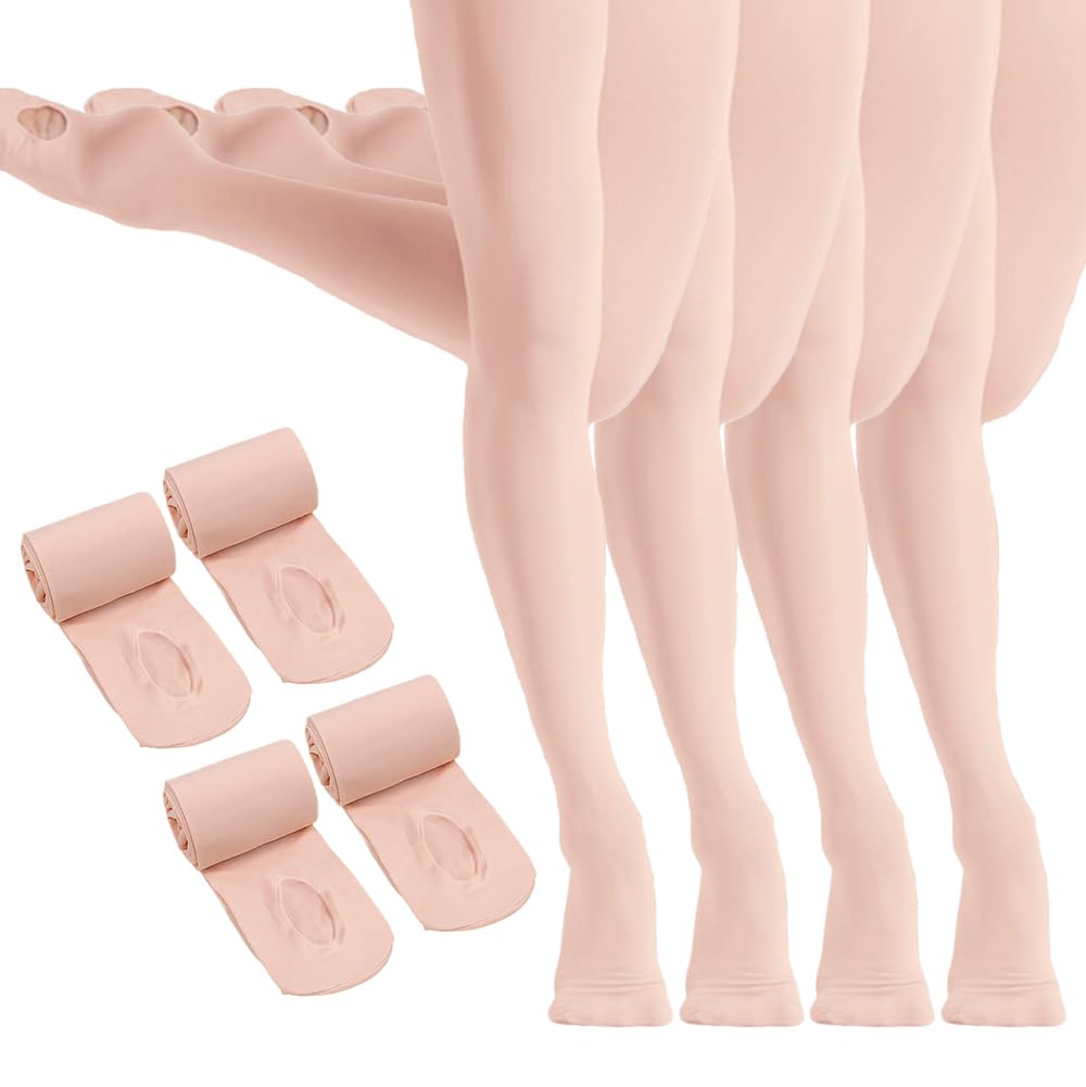 HETH Mallas de ballet para niñas, mallas de baile ultra suaves convertibles