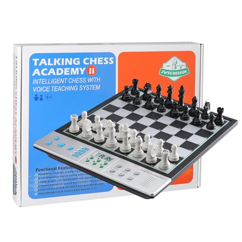 Advanced Electronic Chess Board, Smart Computer Chess Set, AI Voice Coach Learning for Kids, ELO...