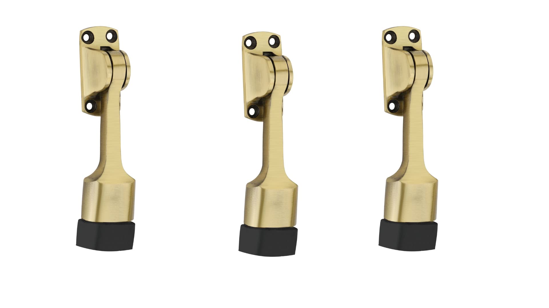 Door Stoppers Rubber for Home with Screw Super Bullet, Silver Gold Finish, 5 Inch, Pack of 3-image-28