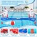 JoyCat Inflatable Pool Volleyball Set,125 Inch Volleyball Net & Basketball Hoop,Floating Swimming Pool Games Beach Toys for Kids,Water Games for Adults and Family,Pools Party Gift