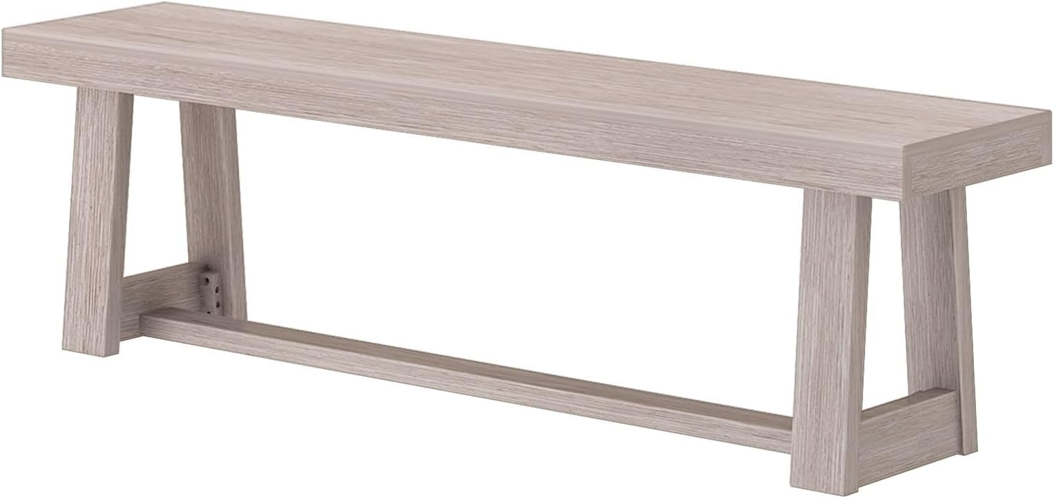 Plank+Beam Classic, Seashell Wirebrush Dining Bench