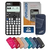 Casio FX 810DE CW Schulrechner mit CalcCase Schutztasche & Fachbuch, Wissenschaftlicher Taschenrechner – ideal für Schule, Studium & Prüfung - Classic Set