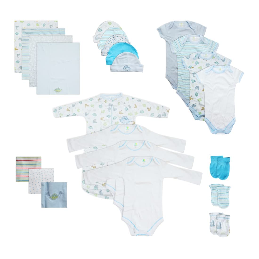 Spasilk 23-częściowy zestaw podstawowych wykładek dla niemowląt – ubrania dla noworodka – dla chłopców i dziewczynek – prezent na baby shower