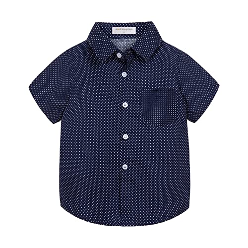 Image of Mud Kingdom Little Boys Dress Shirts Short Sleeve Cute Summer