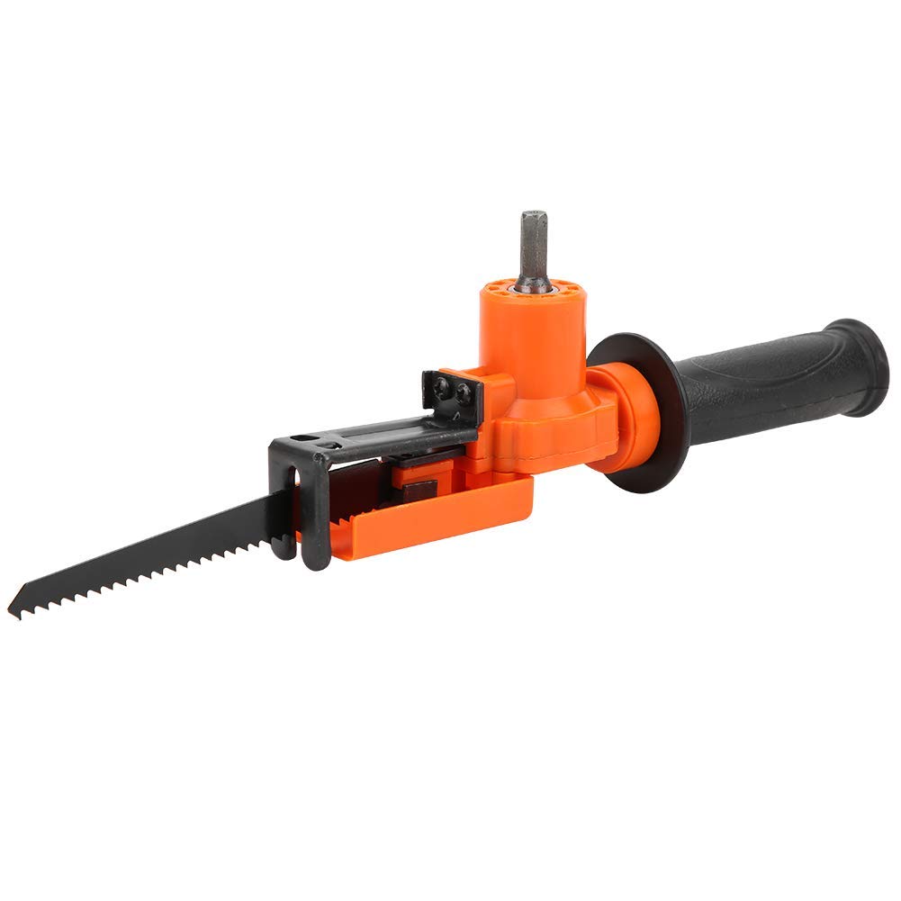 Reciprocating Saw Adapter Kit – Convert Your Drill Into A Reciprocating Saw, Non-Slip Handle, Wood & Metal Cutting