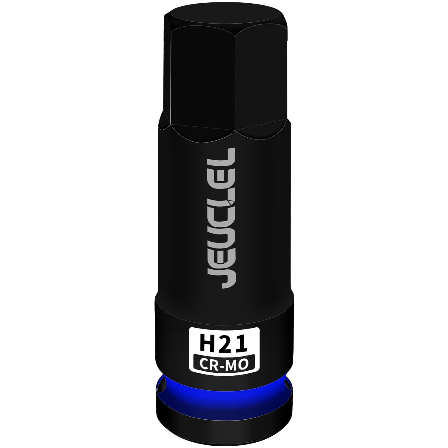 JEUCLEL 21mm Hex Impact Bit Socket, H21 1/2-Inch Impact Drive Allen Socket, Cr-Mo Steel Lengthen Hex Screwdriver Adapter for Electric Ratchet Wrenches Fastening Screws