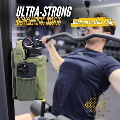 Magnetic Gym Bag for Men and Women – Water Bottle Holder, Magnetic Attachment, Phone & Key Pocket, Crossbody Pouch – Compact Workout Bag for Travel, Sports, Work, Fitness3