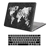 Macbook New Pro 15 Inch Case With Touch Bar 2017&2016 Release Model A1707 Rubberized Hard Shell Case Cover+Keyboard Cover For MacBook Pro 15 With Touch Bar & Touch ID, Nebula Map