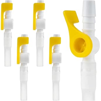 Pack of 5 Catheter Valve Urine for Urine Drainage, Comfortable Silicone Lever Tap, Reusable Soft Tube for Urethra, Suprapubic