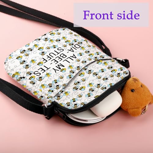 XYANFA Diabetes Insulin Crossbody Bag Diabetes Fighter All My Diabetes S-hit Bag For Women Diabetes Awareness Supply Handbag3
